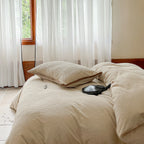 Duvet Cover Set Fine Cotton Satin Reversible Contrast Piping
