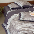 Duvet Cover Set Floral Ruffles Lace Cotton Blend