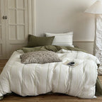 Duvet Cover Set Linen-Cotton Breathable Reversible