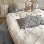 Duvet Cover Set Linen-Cotton Breathable Reversible