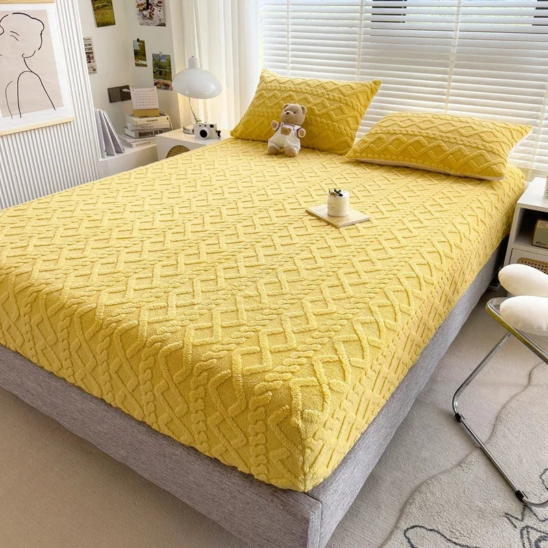 Duvet Cover Set Milk Velvet Reversible Deep Pockets