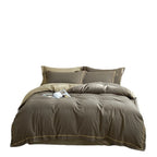 Duvet Cover Set Quilted Breathable Cotton Reversible 4-Piece