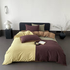 Duvet Cover Set Reversible Cotton Jersey Quilted