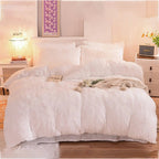 Duvet Cover Set Reversible Faux Fur & Velvet Machine Washable