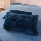 Duvet Cover Set Reversible Faux Fur & Velvet Machine Washable