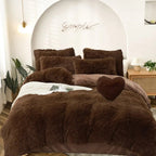 Duvet Cover Set Reversible Faux Fur & Velvet Machine Washable