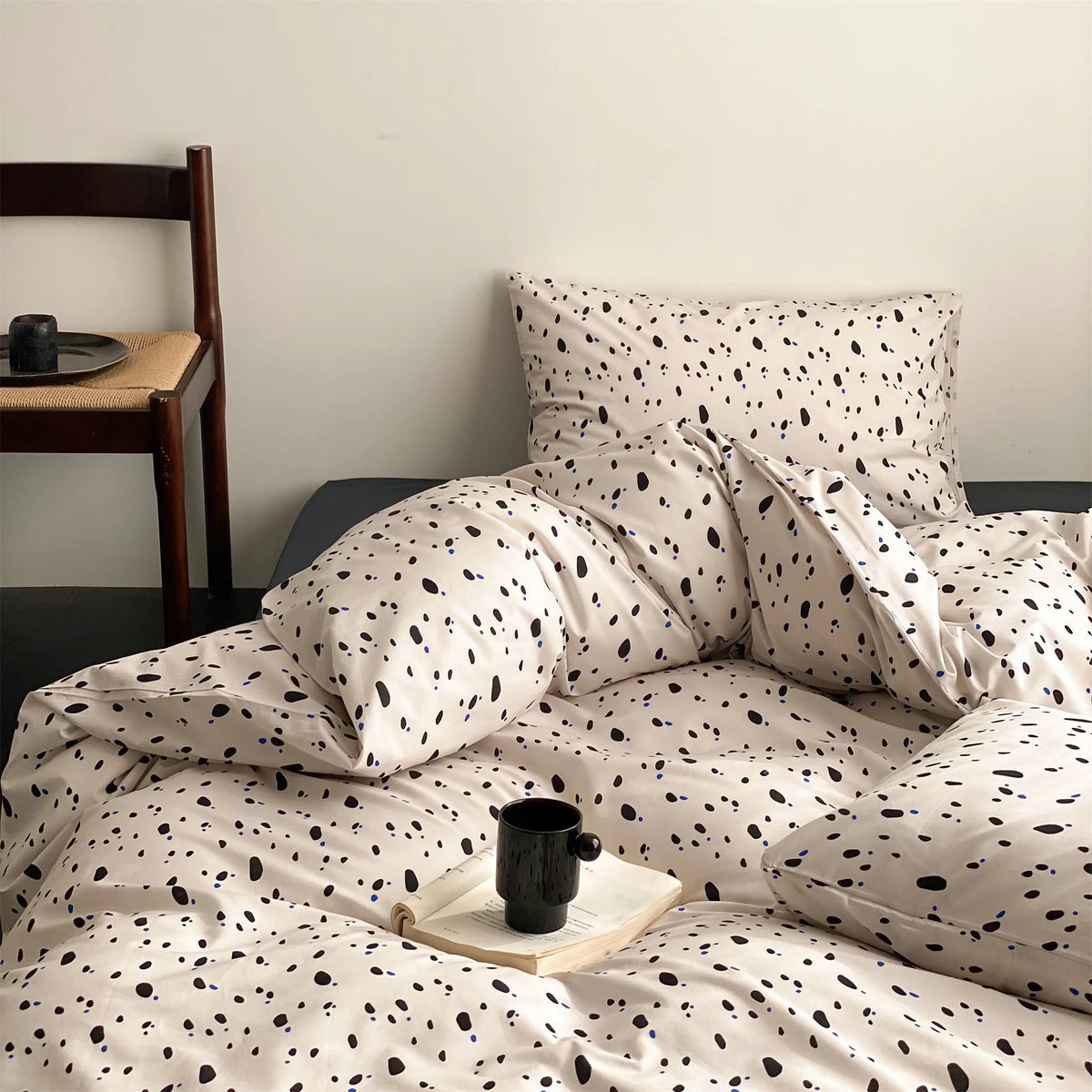 Duvet Cover Set Reversible Mako Cotton Satin Breathable