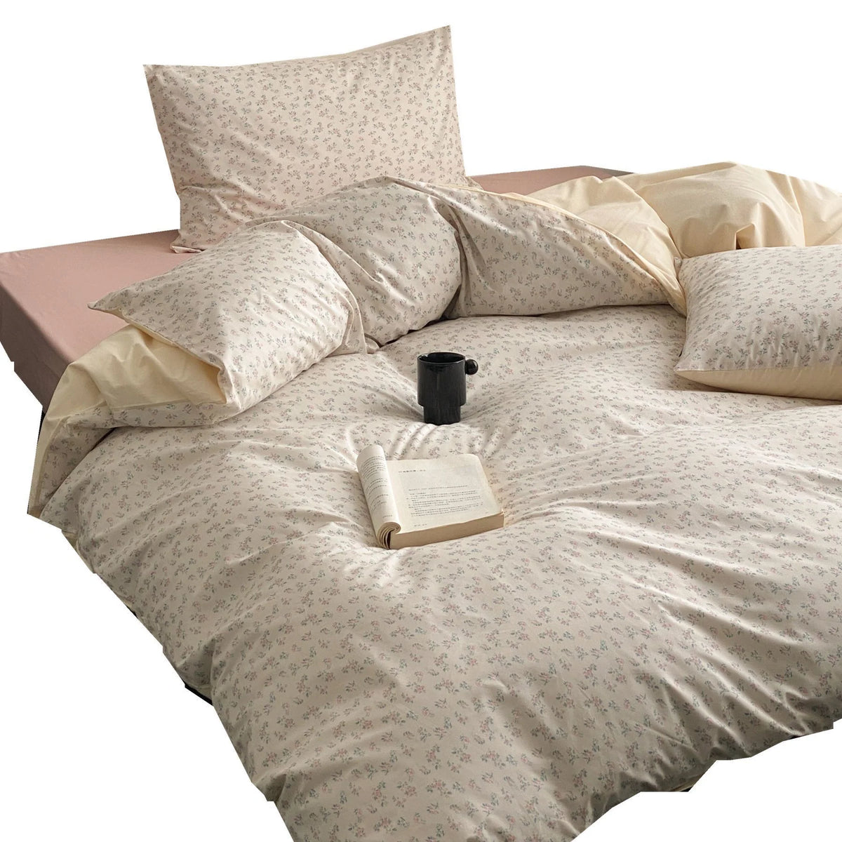 Duvet Cover Set Reversible Mako Cotton Satin Breathable