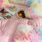 Duvet Cover Set Reversible Plush Velvet With Pillowcase