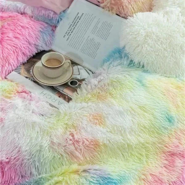 Duvet Cover Set Reversible Plush Velvet With Pillowcase
