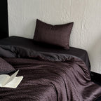 Duvet Cover Set Reversible Satin Leopard Pattern