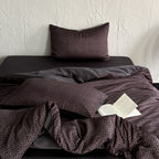 Duvet Cover Set Reversible Satin Leopard Pattern