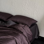 Duvet Cover Set Reversible Satin Leopard Pattern