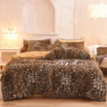 Duvet Cover Set Reversible Shaggy Fleece With Pillowcases