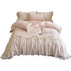 Duvet Cover Set Ruffles & Lace Breathable Blend