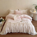 Duvet Cover Set Ruffles & Lace Breathable Blend