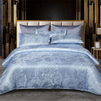 Duvet Cover Set Satin Rayon Jacquard Includes Pillowcases