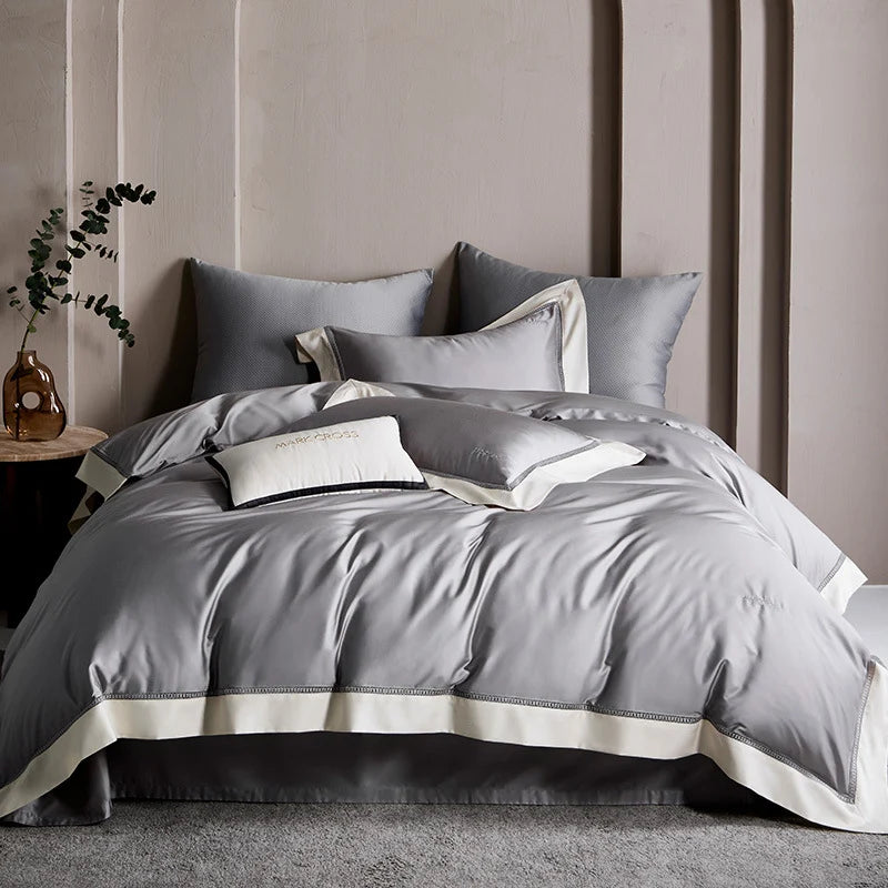 Duvet Cover Set Silky-Matte Satin Includes Pillowcases