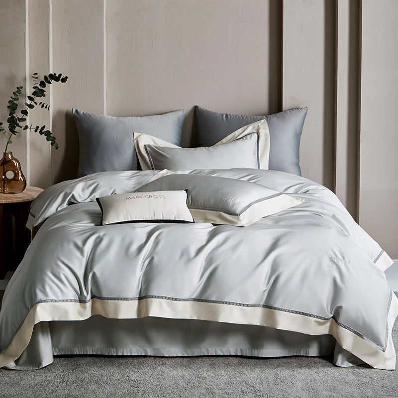 Duvet Cover Set Silky-Matte Satin Includes Pillowcases
