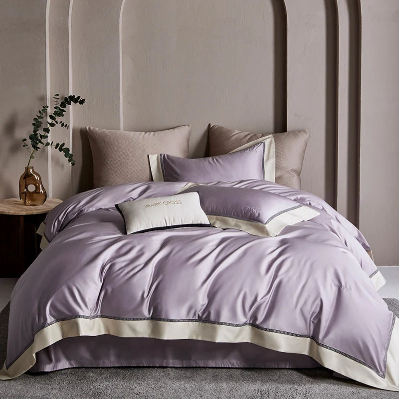 Duvet Cover Set Silky-Matte Satin Includes Pillowcases