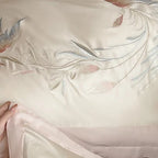 Duvet Cover Set Silky Satin Embroidered Four Piece