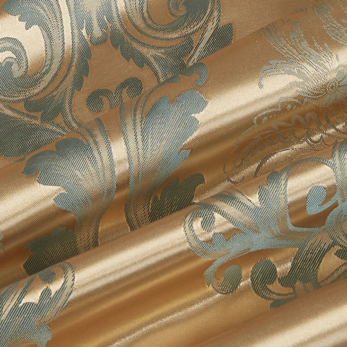 Duvet Cover Set Silky Satin Jacquard Includes 2 Pillowcases