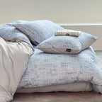 Duvet Cover Set Textured Brushed Cotton Blend Breathable