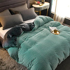 Duvet Cover Set Velvety Fleece Includes 2 Pillowcases