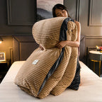 Duvet Cover Set Velvety Fleece Includes 2 Pillowcases