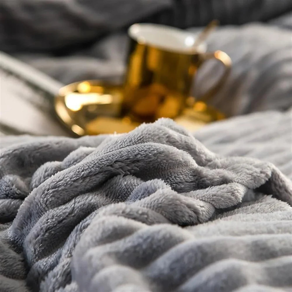Duvet Cover Set Velvety Fleece Includes 2 Pillowcases
