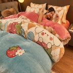 Duvet Cover Warm Flannel & Velvet Fleece
