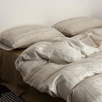Duvet & Pillow Set Cotton-Linen Blend Allergy-Friendly Filling