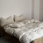 Duvet & Pillow Set Cotton-Linen Blend Allergy-Friendly Filling