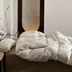 Duvet & Pillow Set Cotton-Linen Blend Allergy-Friendly Filling