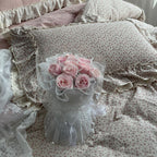 Duvet & Pillowcase Set Cotton Cambric Ruffled & Lace