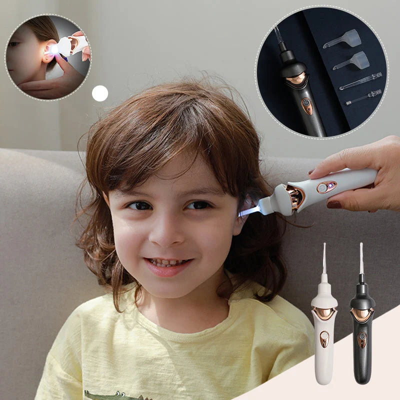 Ear Cleaner 5 Soft Silicone Tips USB Rechargeable & Whisper-Quiet