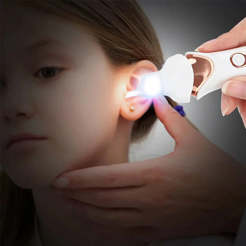 Ear Cleaner 5 Soft Silicone Tips USB Rechargeable & Whisper-Quiet