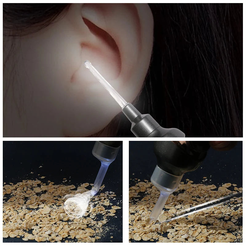 Ear Cleaner 5 Soft Silicone Tips USB Rechargeable & Whisper-Quiet
