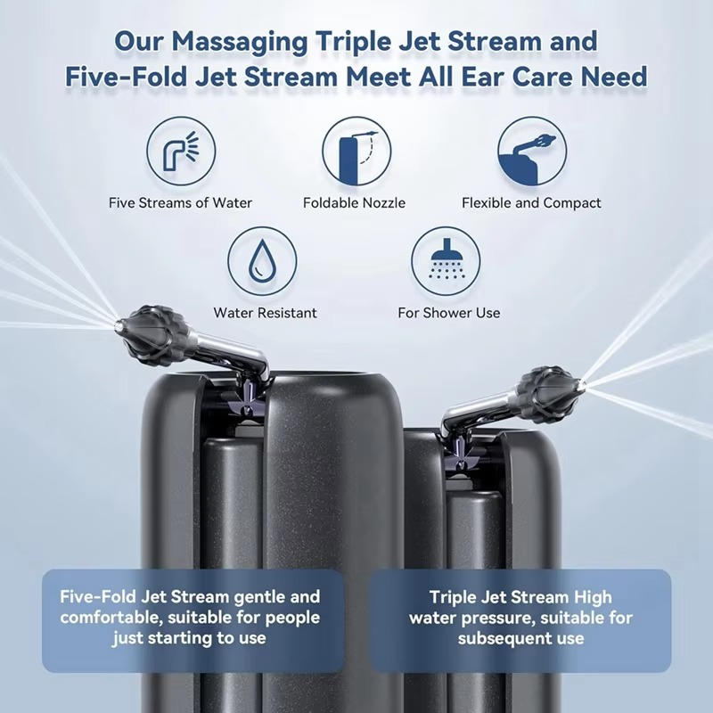 Ear Cleaner Adjustable Pressure Multi-Jet Nozzles