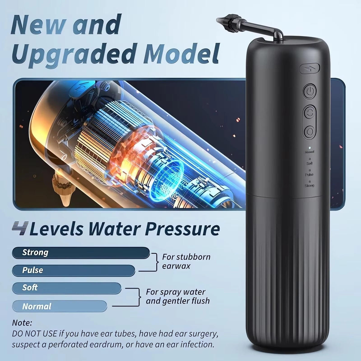 Ear Cleaner Adjustable Pressure Multi-Jet Nozzles