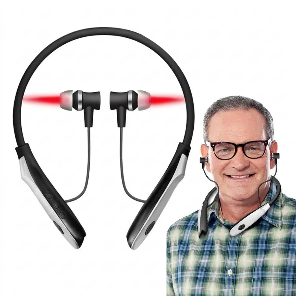 Ear Light Therapy Device 650nm Red Light Rechargeable Neck-Wearable