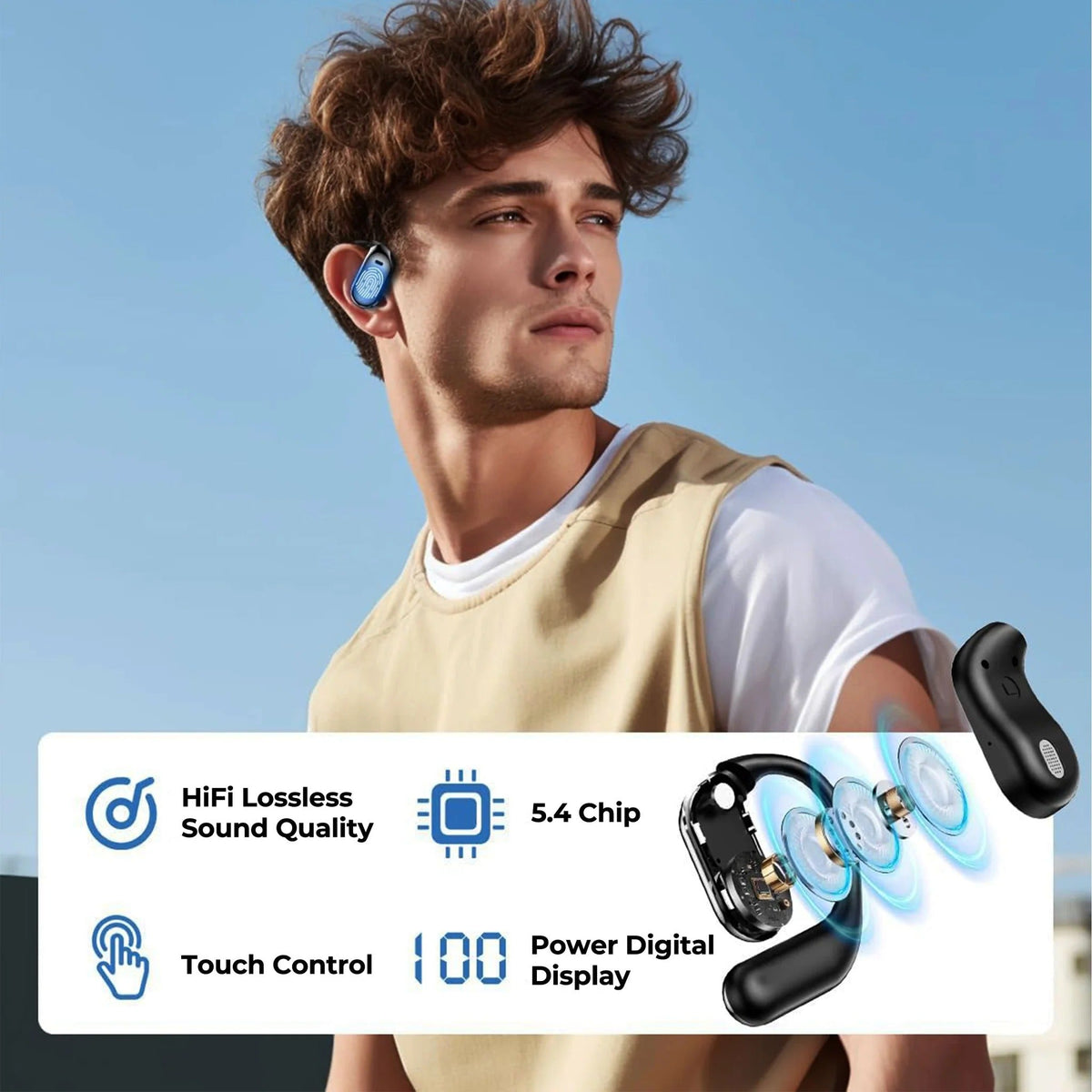 Earbuds Real-Time Translation Dual-Mic Noise Cancellation