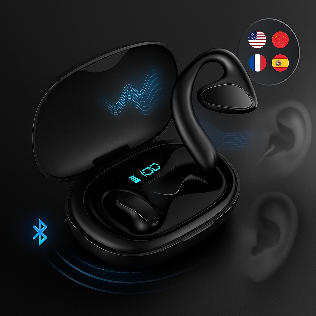 Earbuds Real-Time Translator Portable Charging Case