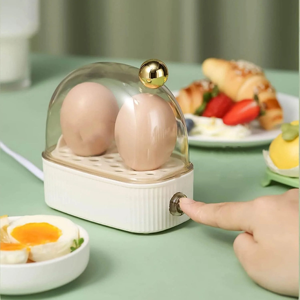 Egg Cooker Electric 2-Egg Automatic Shutoff Countertop