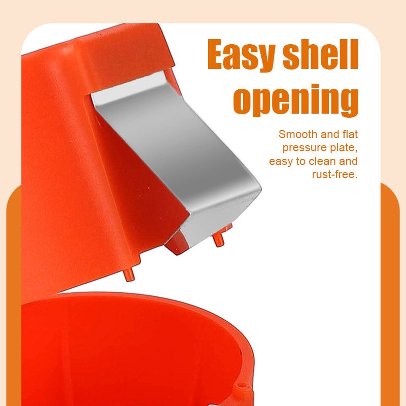 Egg Cracker Press Ergonomic Grip Stainless Steel