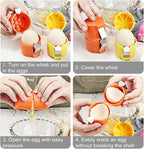 Egg Cracker Press Ergonomic Grip Stainless Steel