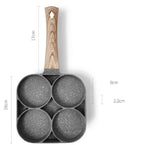 Egg Pan Four-Hole Aluminum Silicone Spatula & Brush