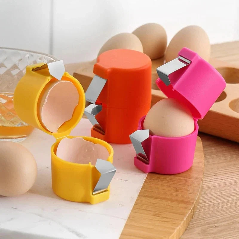 Egg Shell Opener Oval Groove Reduces Shell Fragments