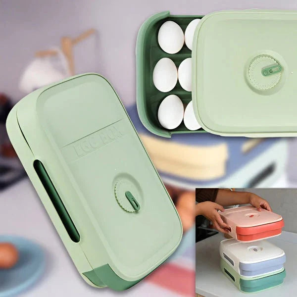 Egg Storage Tray Stackable 12 Egg Rotating Date Dial