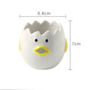 Egg White Separator Ceramic Hand-Painted Chicken Design Dishwasher Safe